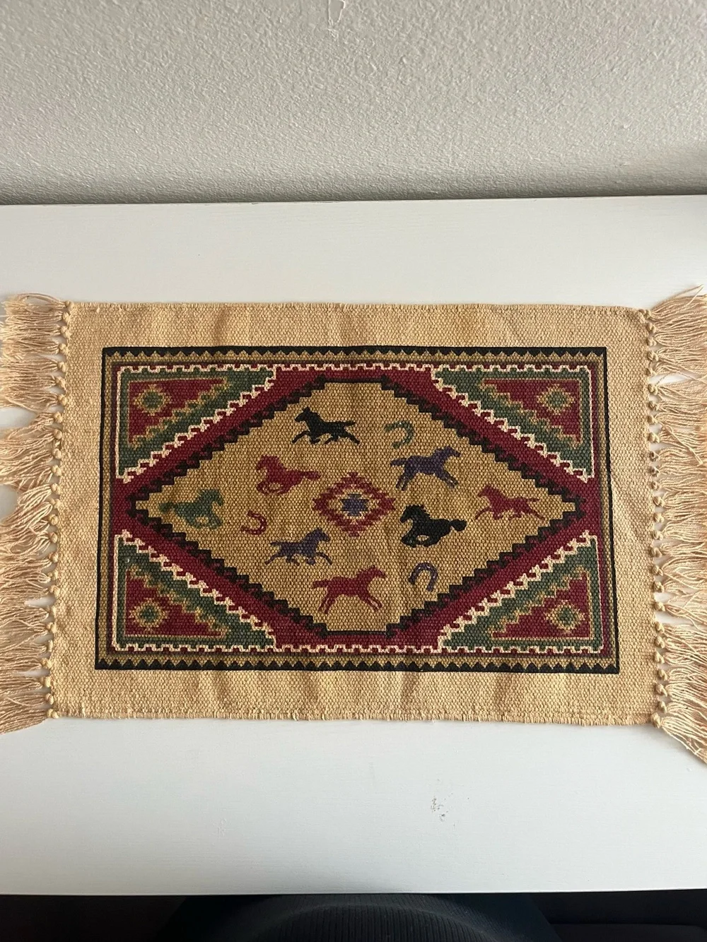 Tan Horse Pattern Placemats (4)